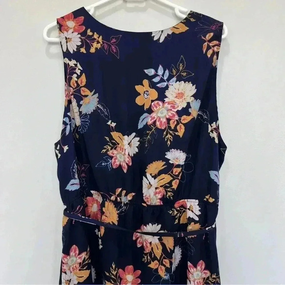 Skies Are Blue Curvy Sleeveless Maxi Dress Plus Sz 2x VNeck Blue Floral - Picture 5 of 9